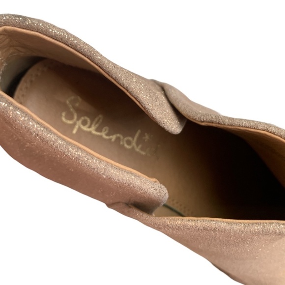 Splendid Booties Size 7M in Champagne Gold Shimmer Ankle Boots Nordstrom Rack - Picture 4 of 8